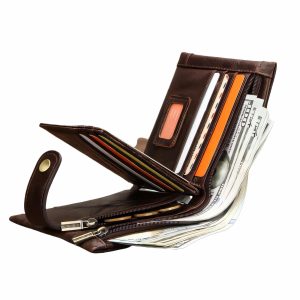 Portefeuille-court-en-cuir-veritable-RFID-L-elegant-chic-moderne