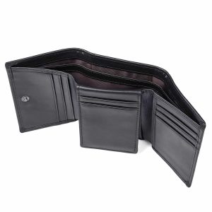 Portefeuille-en-cuir-lisse-retro-RFID-L-elegant-pratique-et-classe