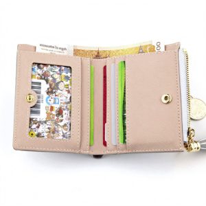 Portefeuille-fin-en-simili-cuir-avec-pompon-L-unique-look-soigne